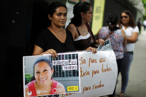 Maria Teresa Rivera of El Salvador was released from the 40-year prison sentence imposed for her miscarriage. © REUTERS/JOSE CABEZAS